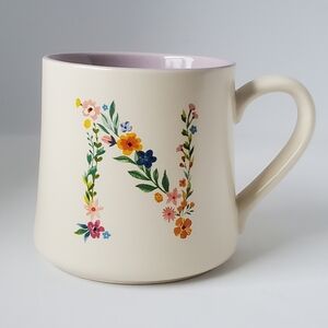 Indigo Floral Monogram "N" Mug Coffee Cup